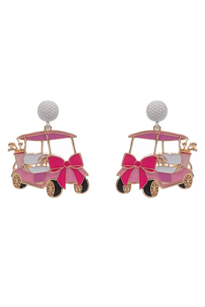 Golf Cart Bow Earrings