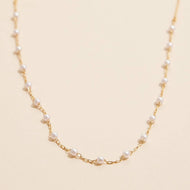 18K Classic Pearl Link Gold Dipped Necklace