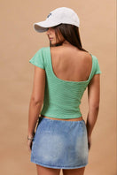 Switch SHORT SLEEVE STRIPE TOP WITH SCOOP BACK 3 image