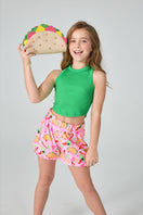 Switch Glam Green Cropped Ribbed Racerback Tank Top 2 image