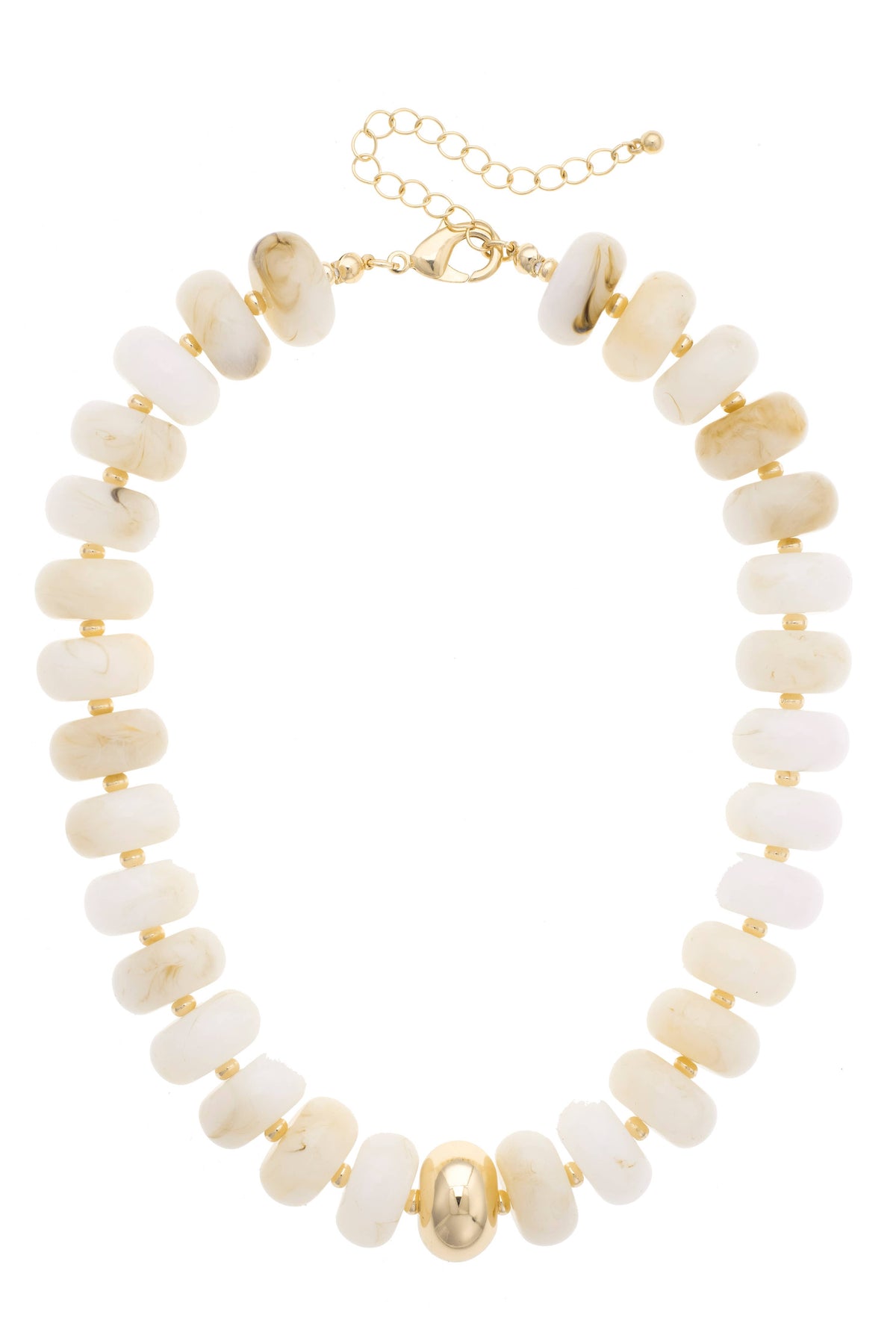 San Sebastian Beaded Resin Necklace: Black