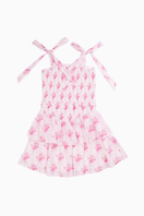 Switch The Hallie Tie Strap Tween Dress Ruched Ruffle 3 image