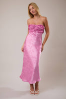 Switch *Strapless Ruffle Detail Bias Midi Dress 1 image