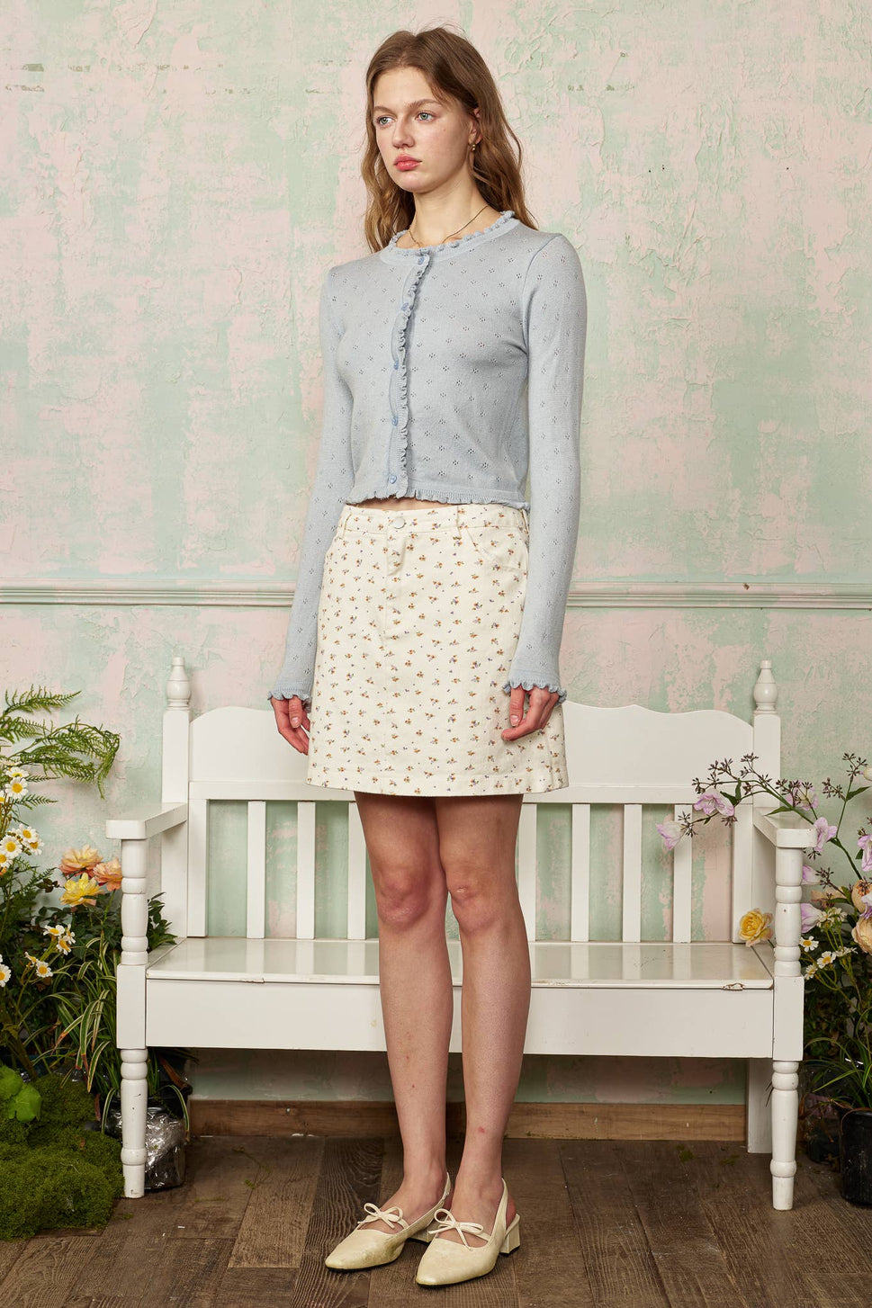 Ruffle Button Cardigan