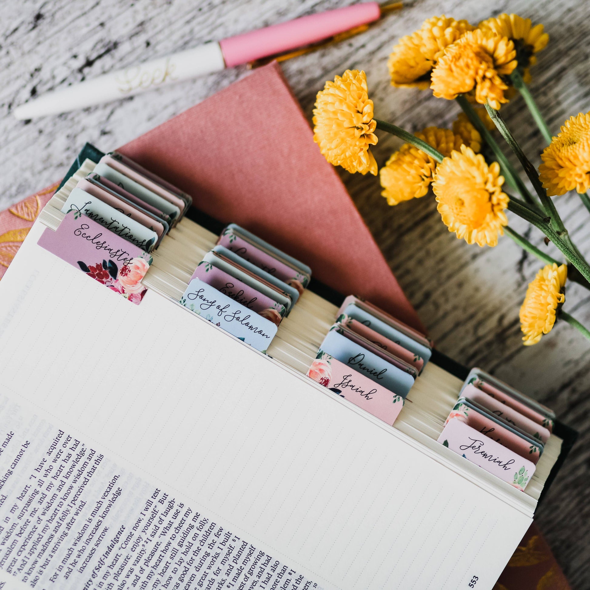 FLORAL BIBLE TABS