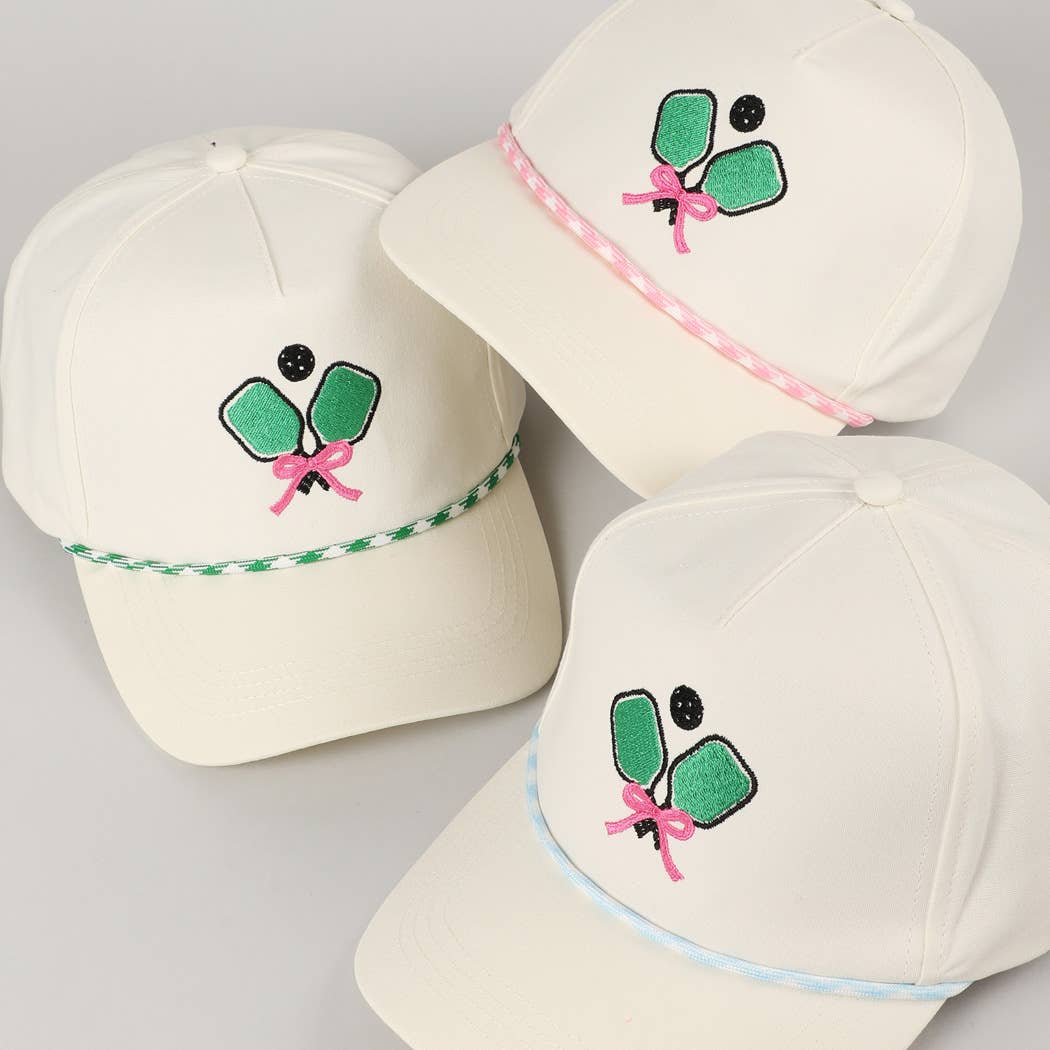 PICKLEBALL ROBBON EMBROIDERY TRUCKER HAT