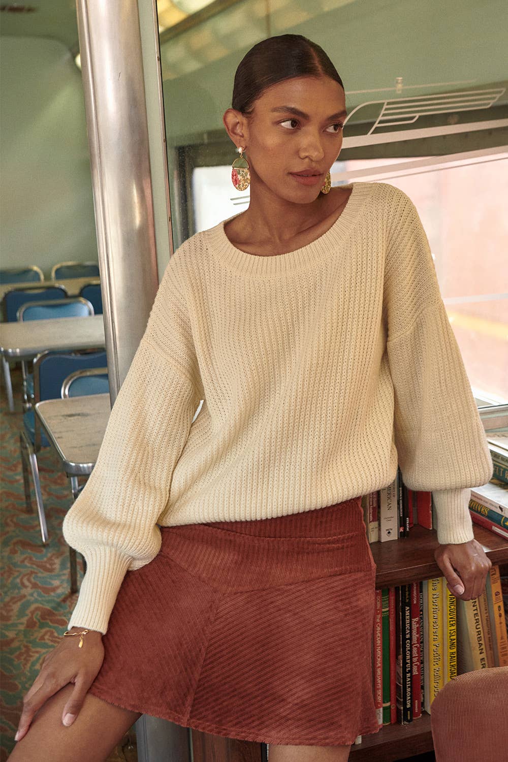 Velvet Flare Mini Skirt