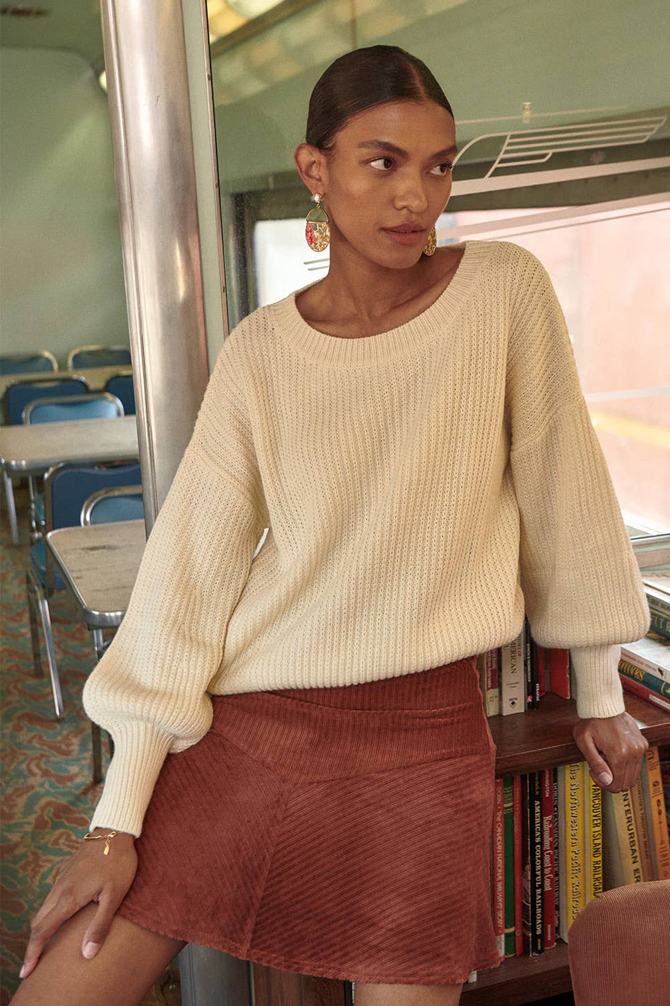 Velvet Flare Mini Skirt