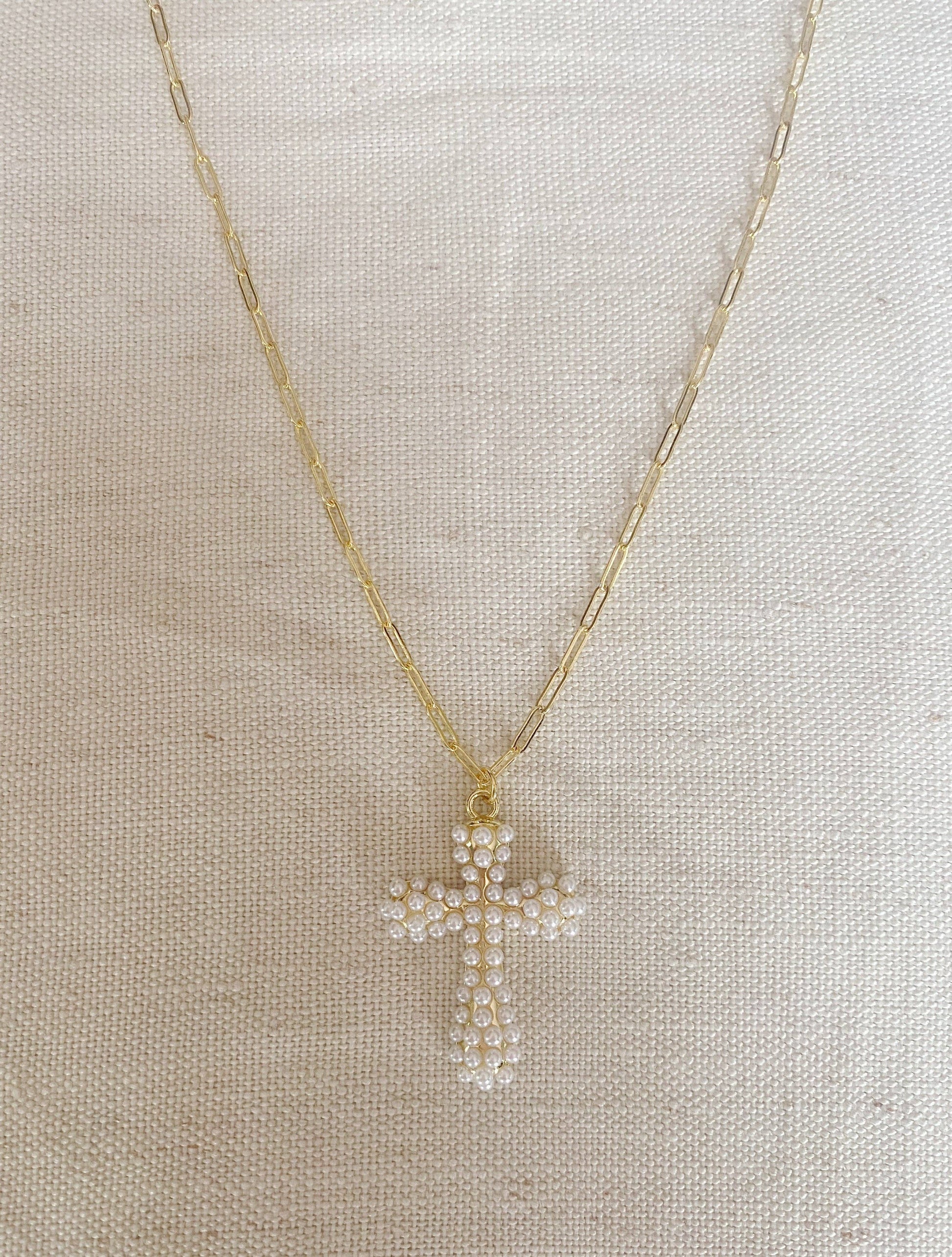 Pearl Cross necklace