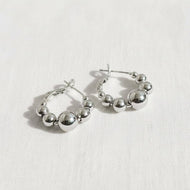 Geometric Round Hoop Earrings Collection: Gold