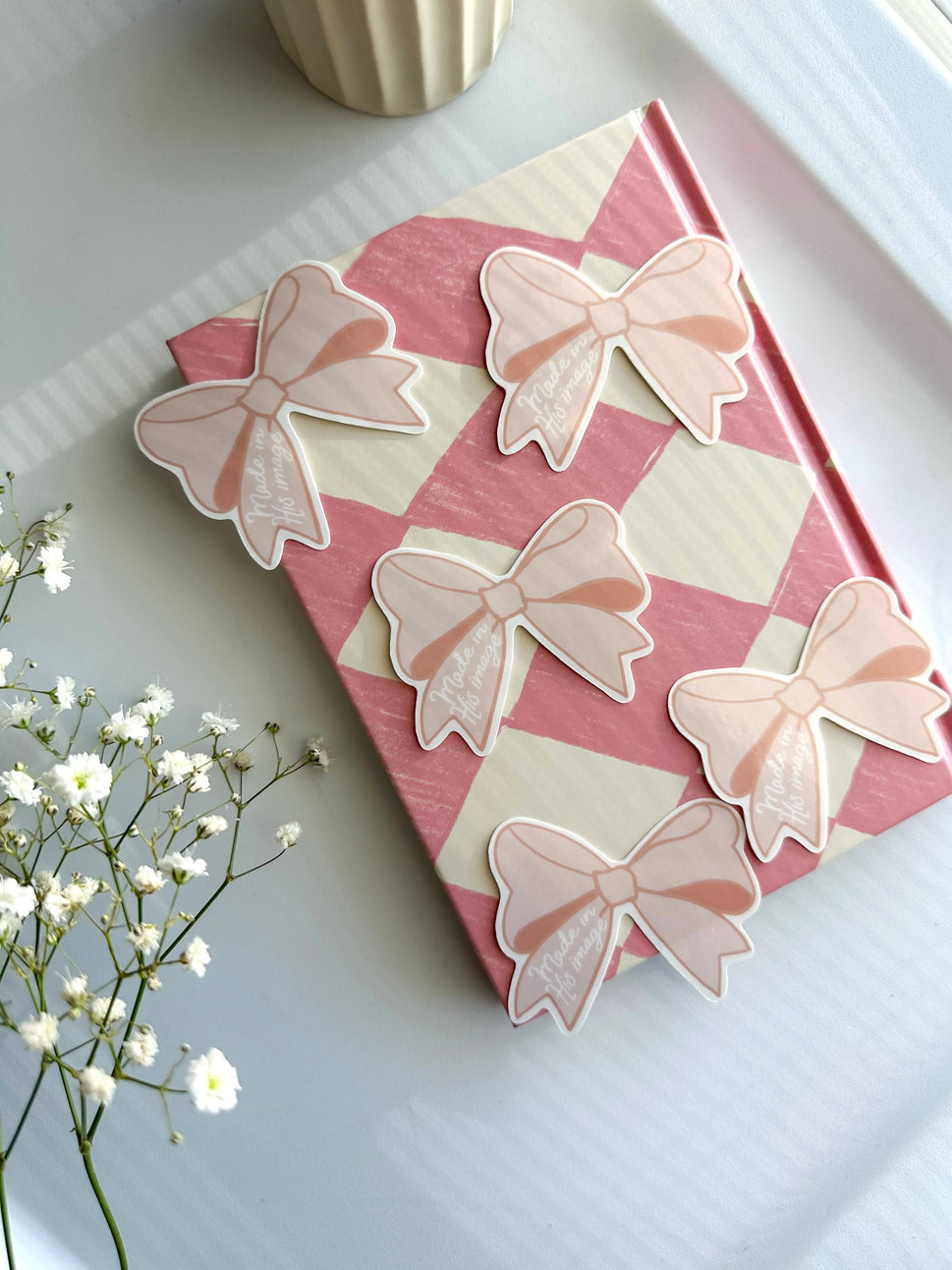 Bible Verse Bow Sticker