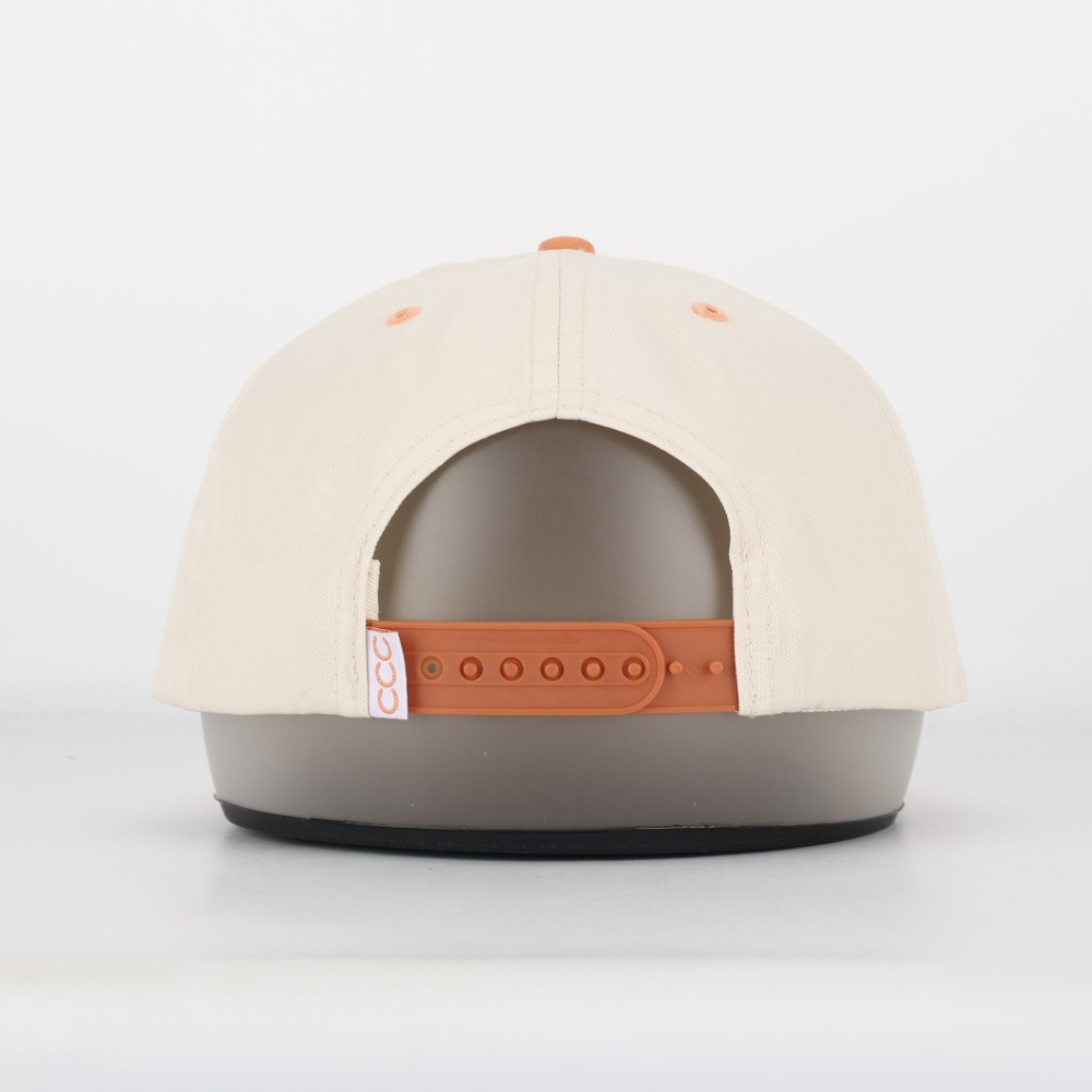 Two Tone Golfer Hat: Orange
