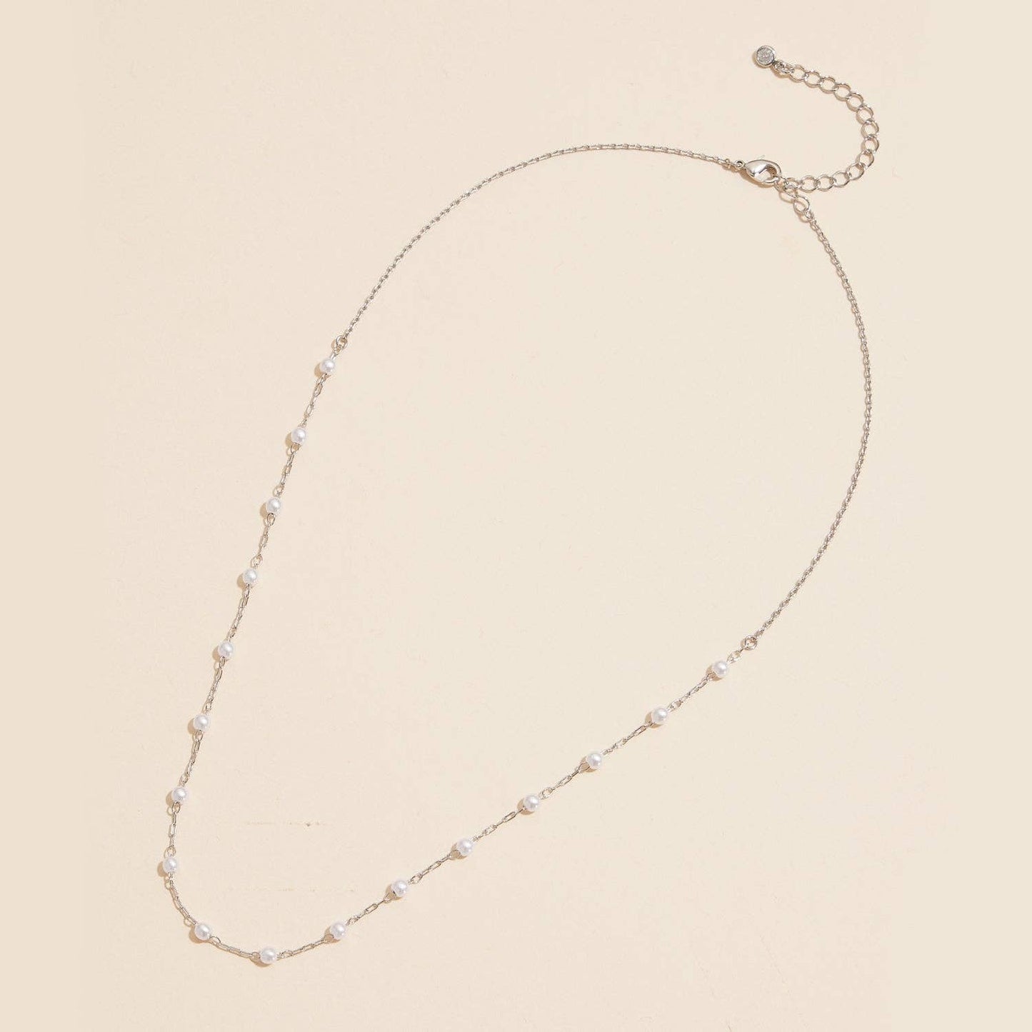 18K Classic Pearl Link Gold Dipped Necklace