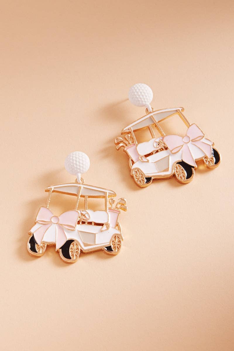 Golf Cart Bow Earrings