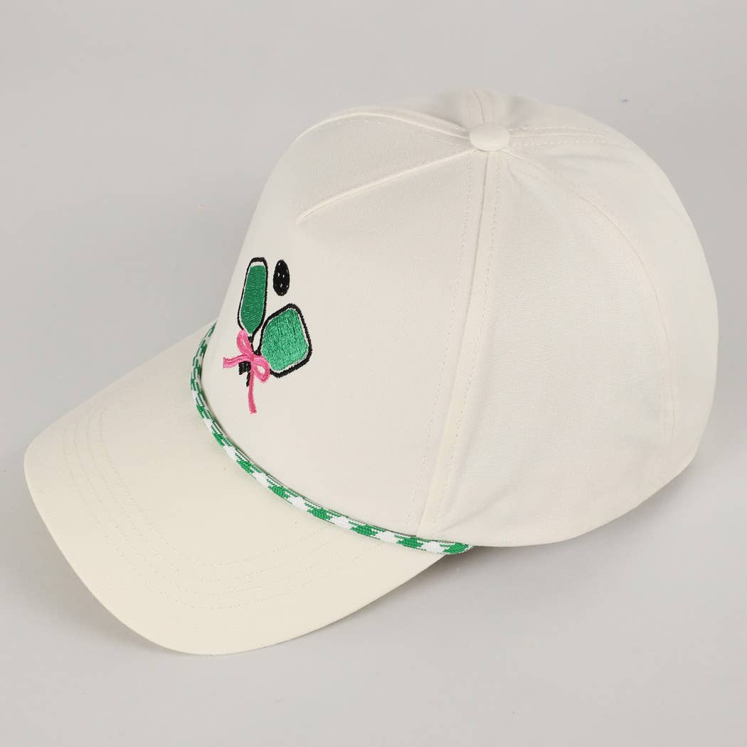 PICKLEBALL ROBBON EMBROIDERY TRUCKER HAT