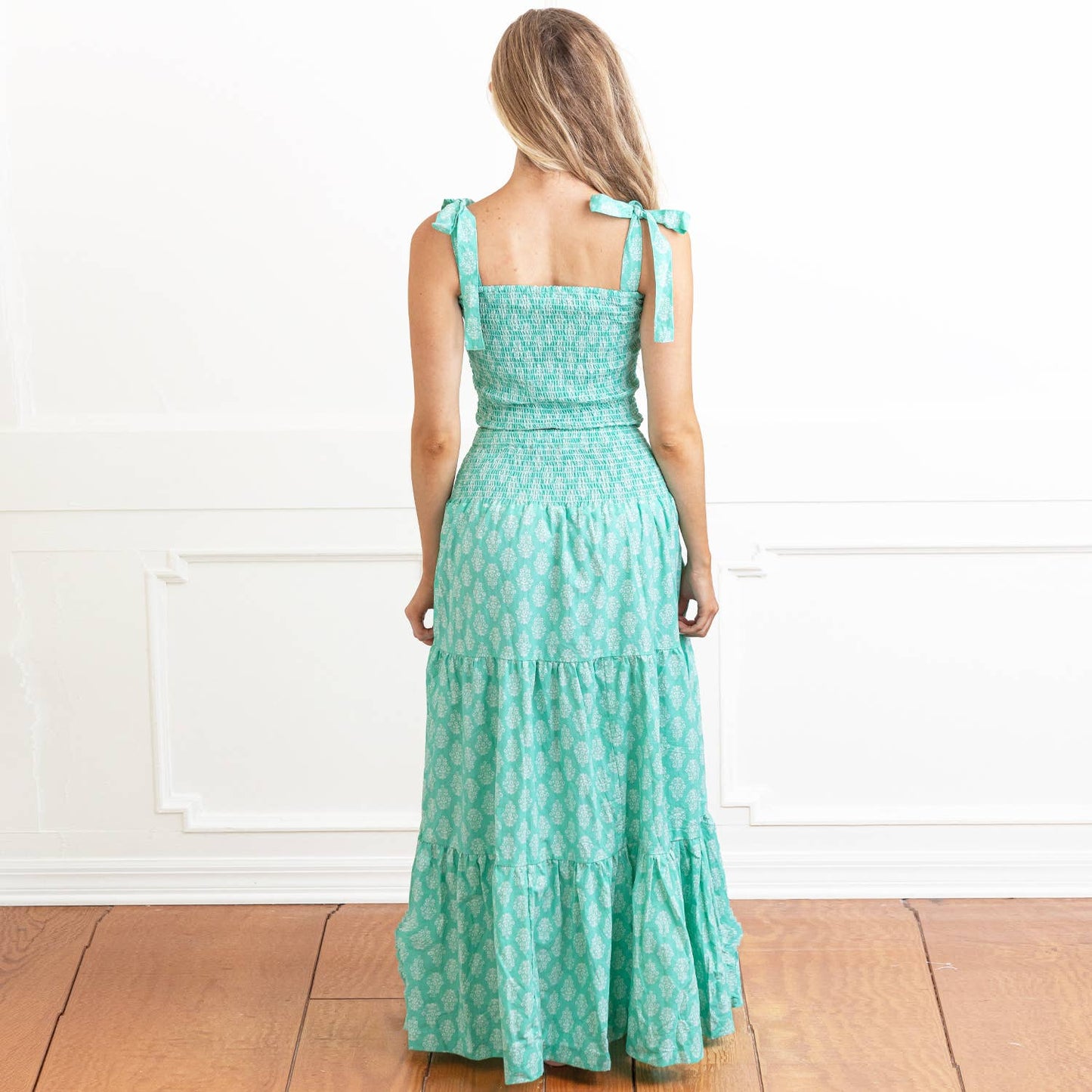 Smocked Tie Top & Skirt Set
