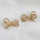 Switch Cubic Zirconia Knot Bow Stud Earrings 2 image