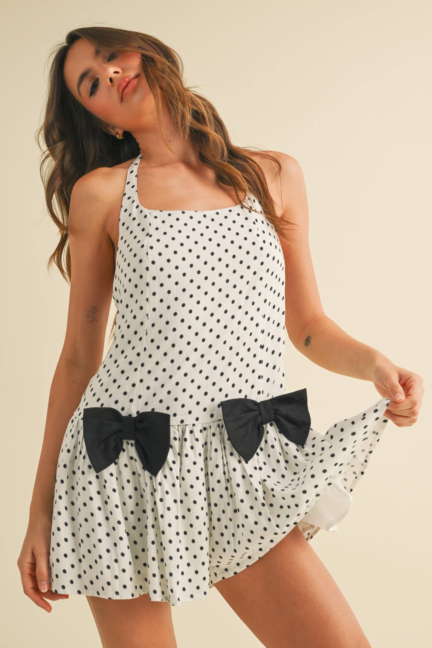 Polka Dot Halter Romper