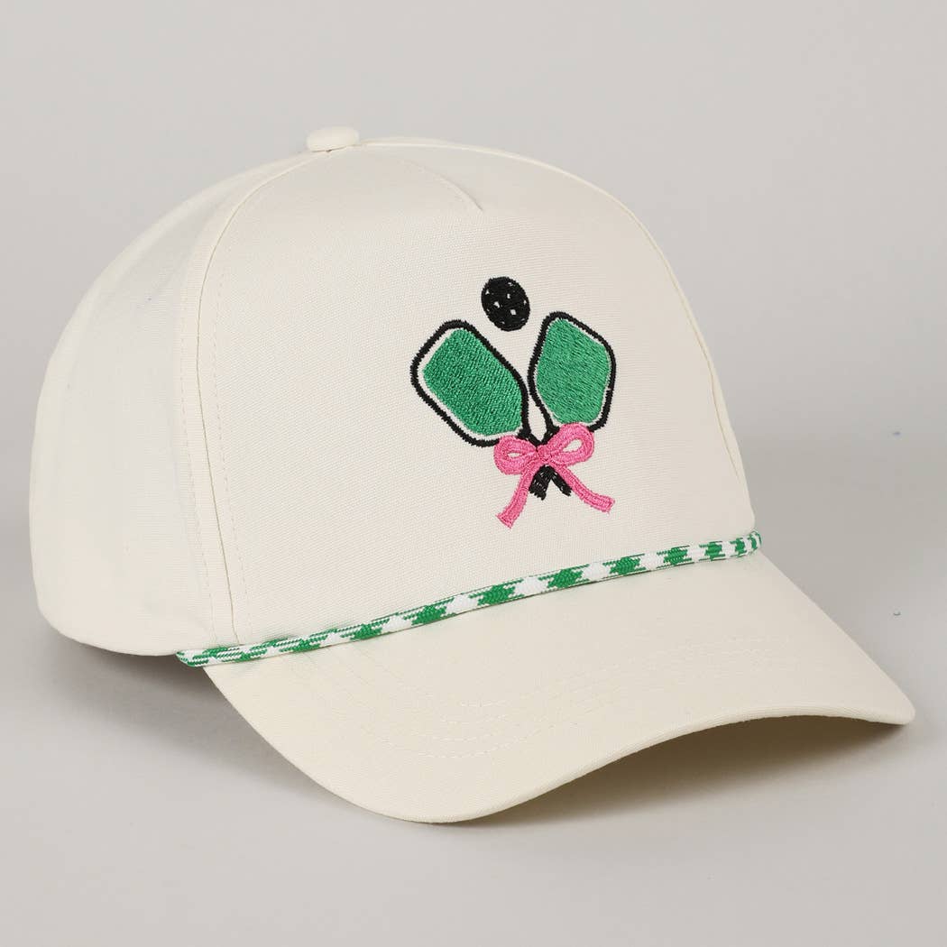 PICKLEBALL ROBBON EMBROIDERY TRUCKER HAT