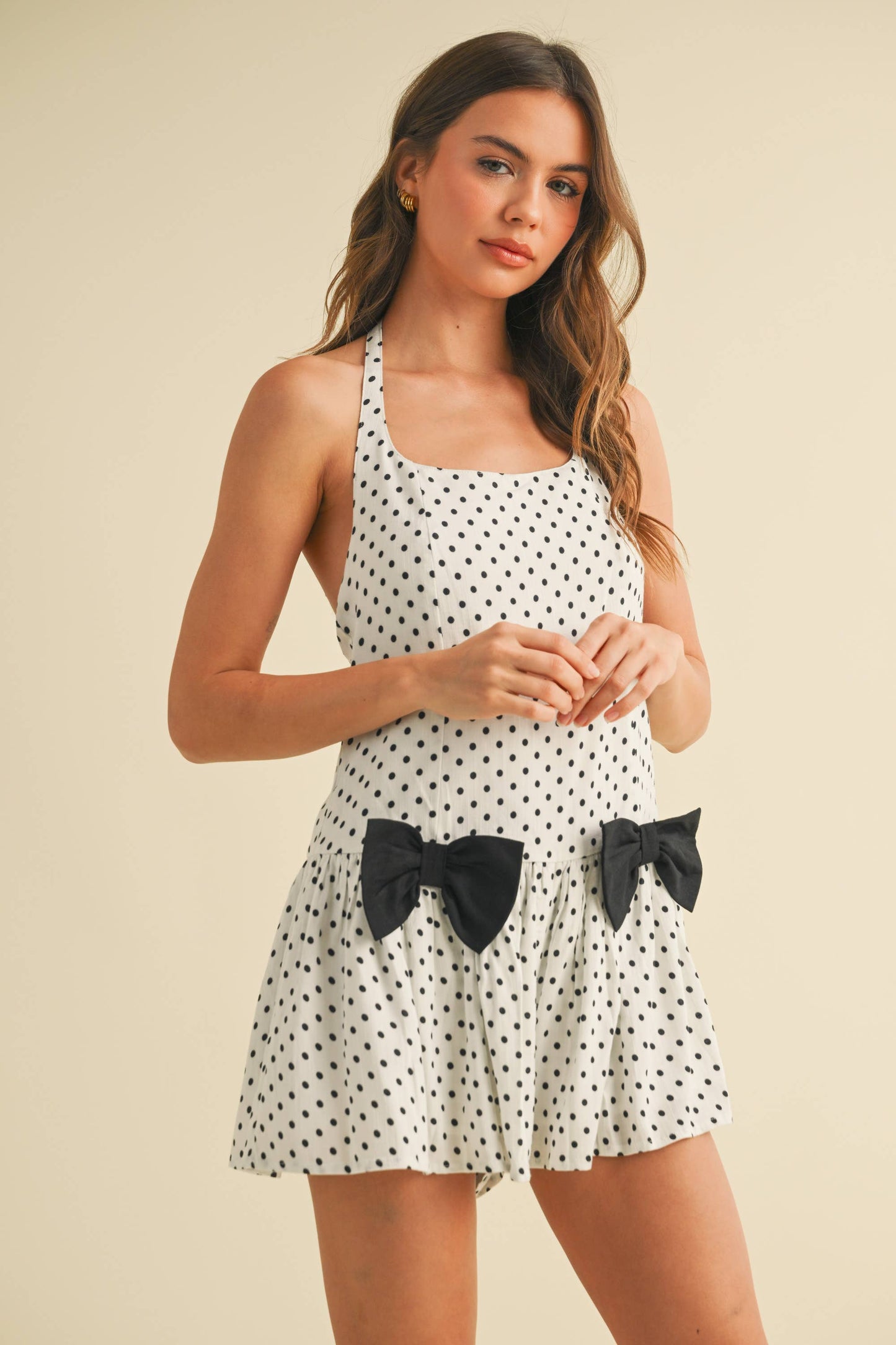Polka Dot Halter Romper