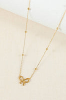 Switch Bow Knot Pendant Choker Necklace: Gold / Alloy 3 image