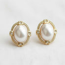 Switch Elegant Geometric Oval Pearl Drop Earrings 2 image