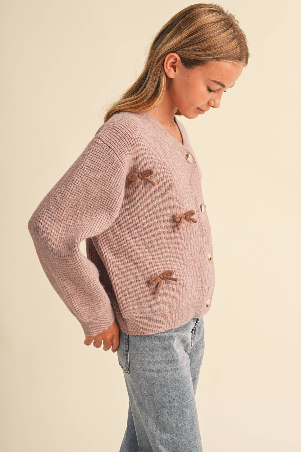 Tween Kids Girls Raglan Sweater