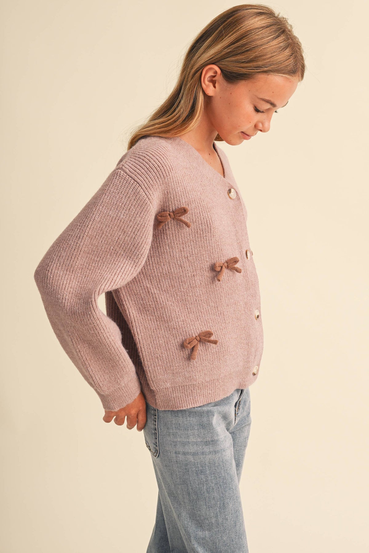 Tween Kids Girls Raglan Sweater