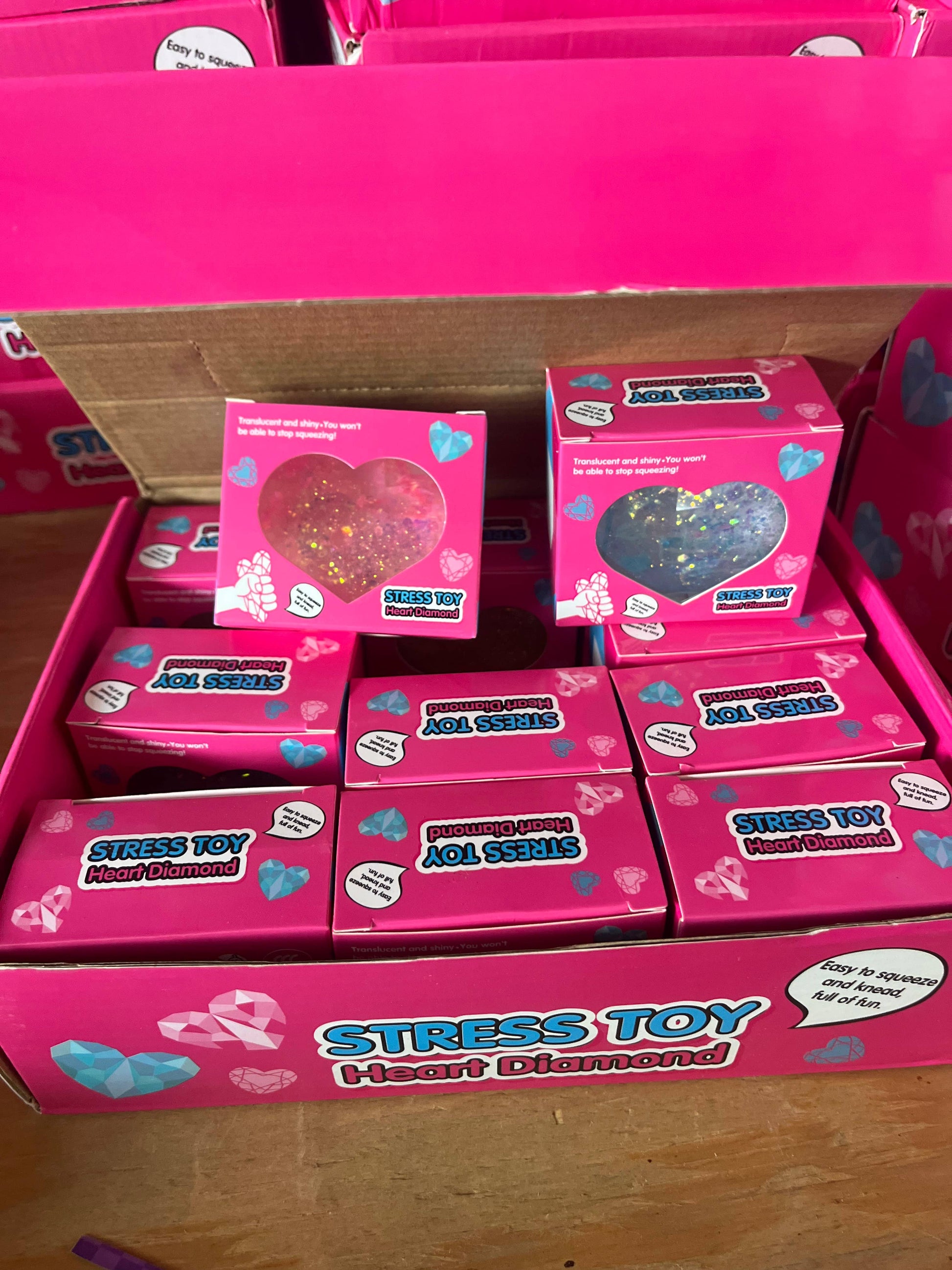 Glitter Heart Diamond Stress Toy