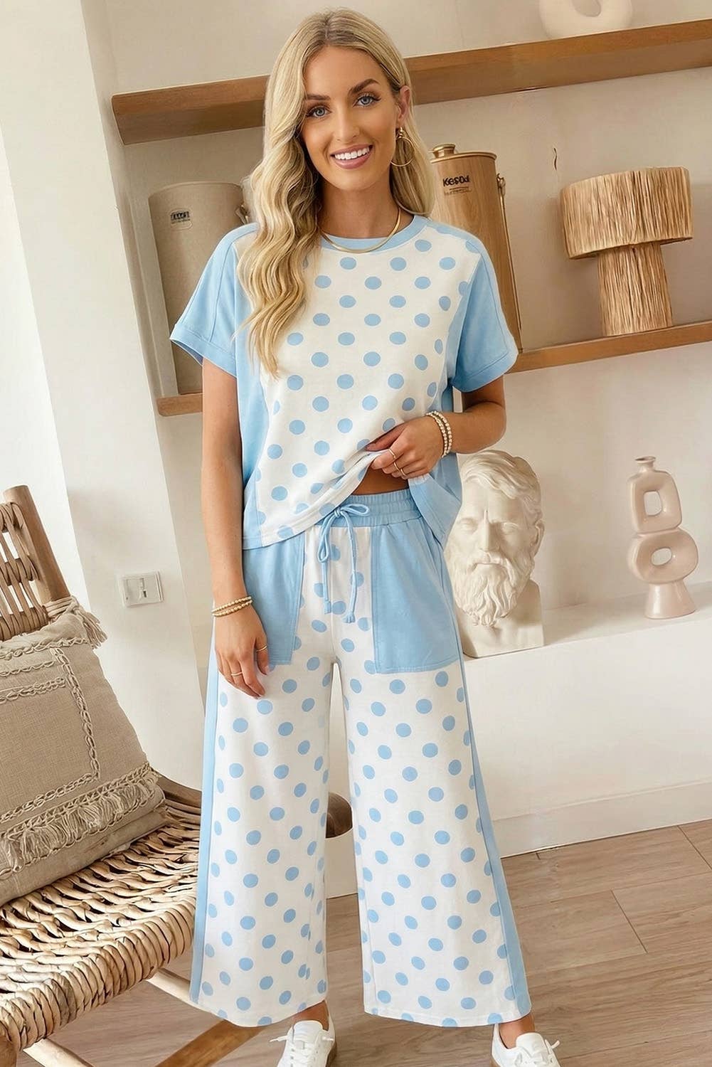 Blue Polka Dot Set