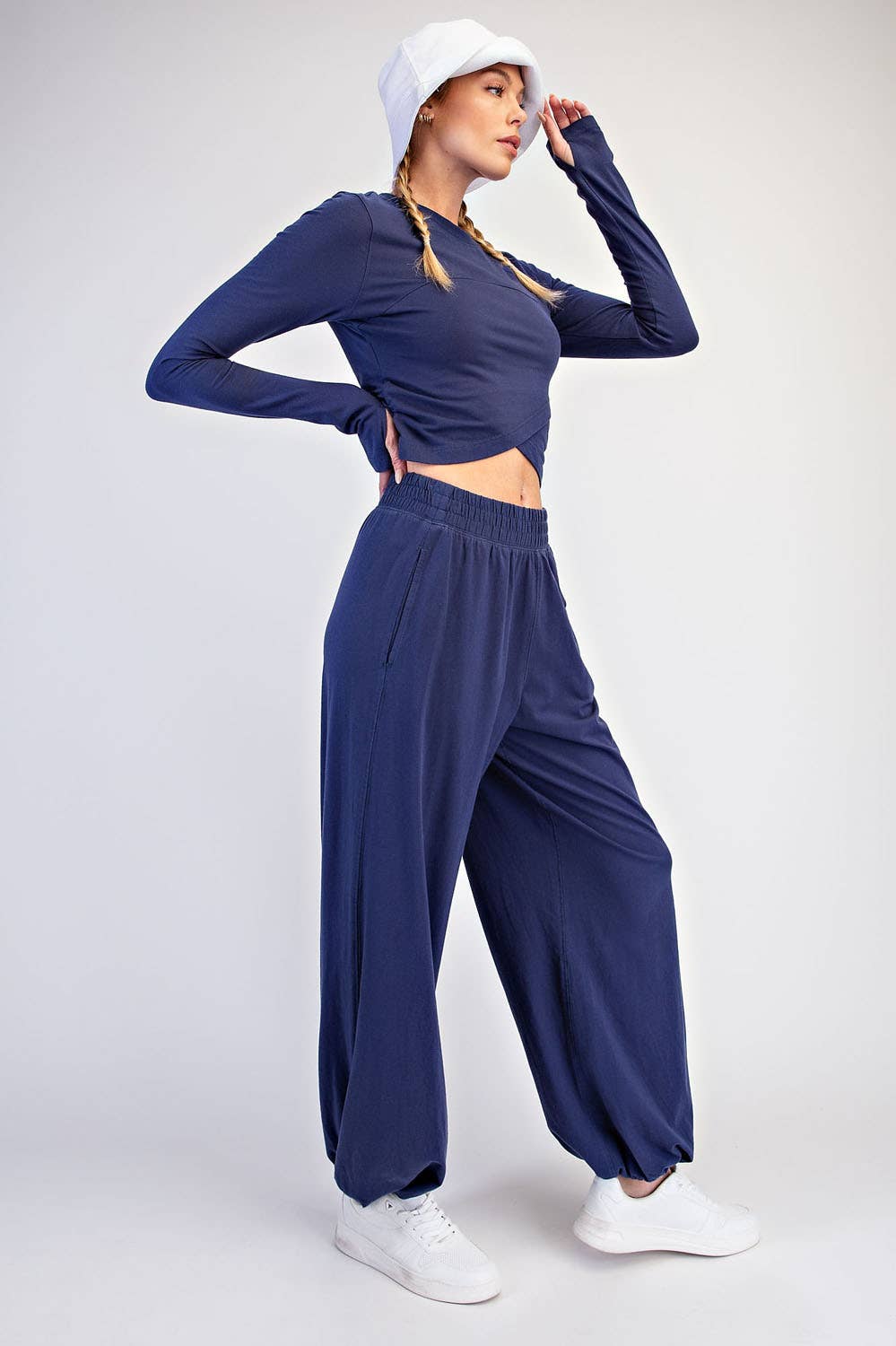 Crossover Long Sleeve Set Mocha