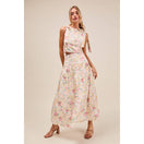 Switch FLORAL PRINTED TOP AND LONG SKIRT SET: FLORAL 2 image