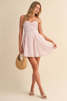 Switch Ruched Twist Top Striped Mini Dress 2 image