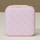 Switch Bow Monogram Print Jewelry Box -Travel Size: Pink 3 image