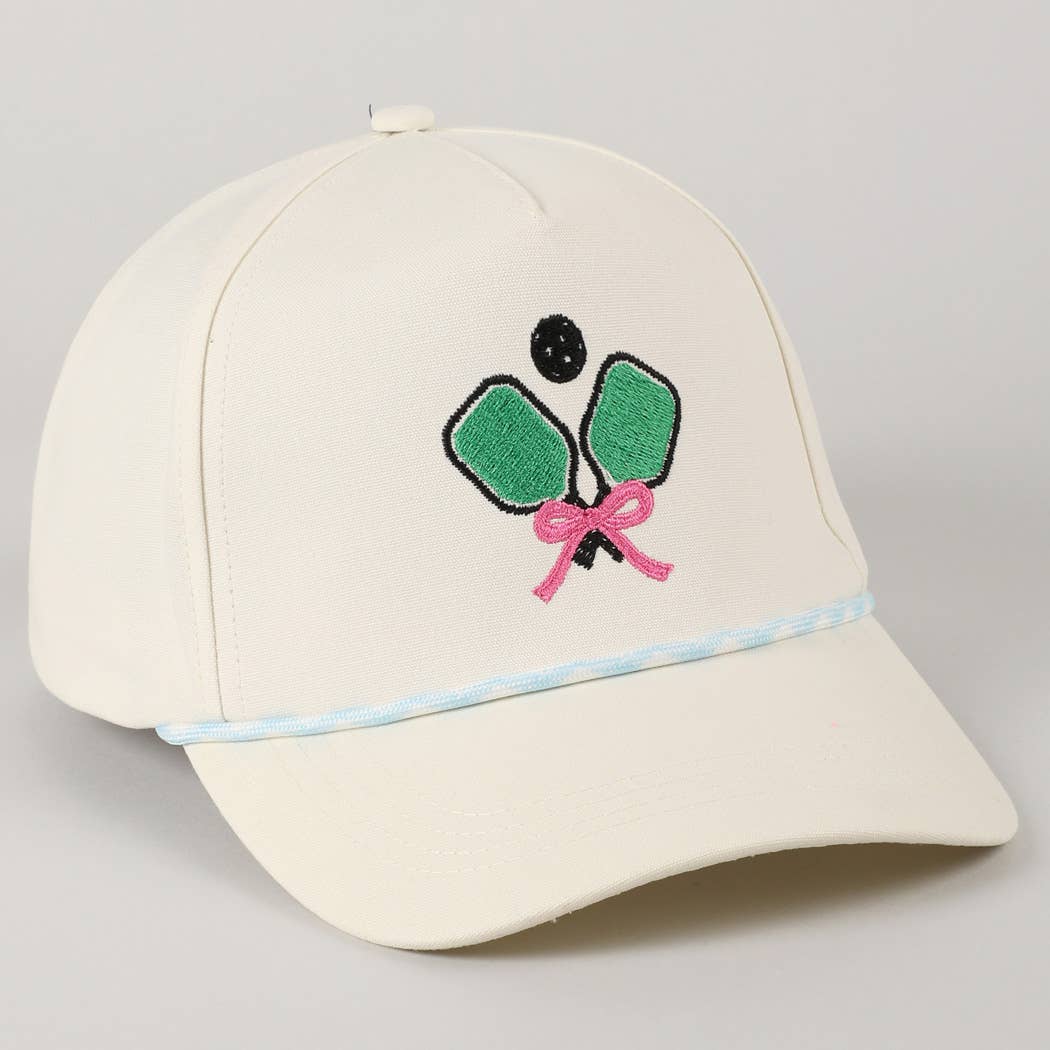PICKLEBALL ROBBON EMBROIDERY TRUCKER HAT