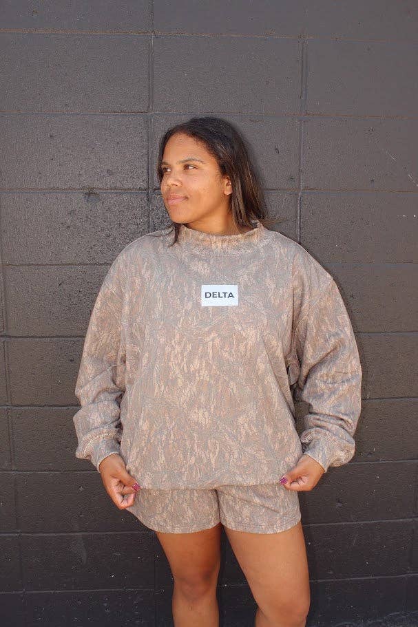 Delta Dark Camo Mockneck Short Set