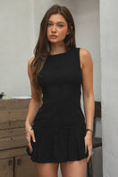 Switch Low Drop Waist Boat Neck Mini Dress 3 image