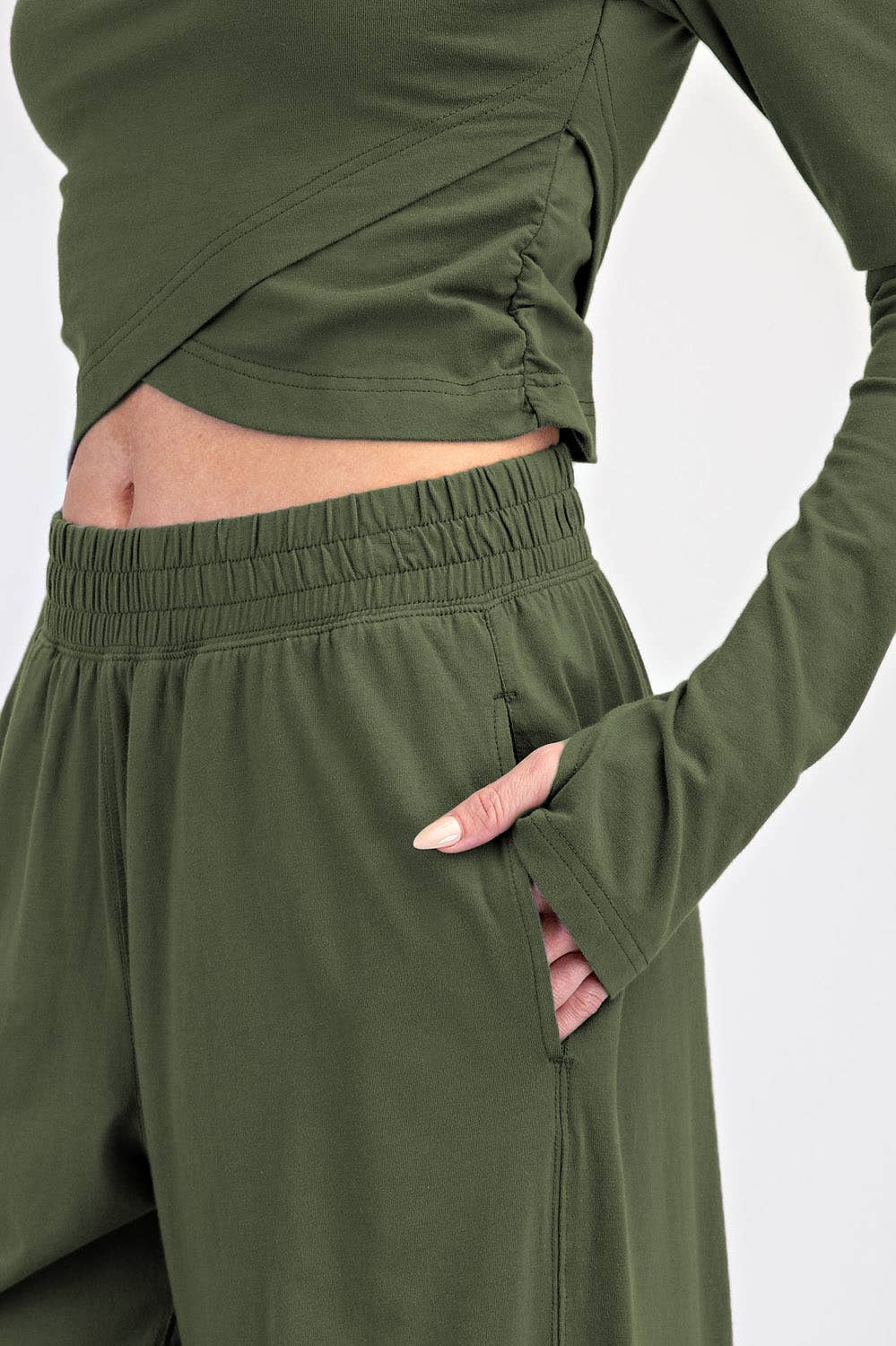 Crossover Long Sleeve Set Mocha