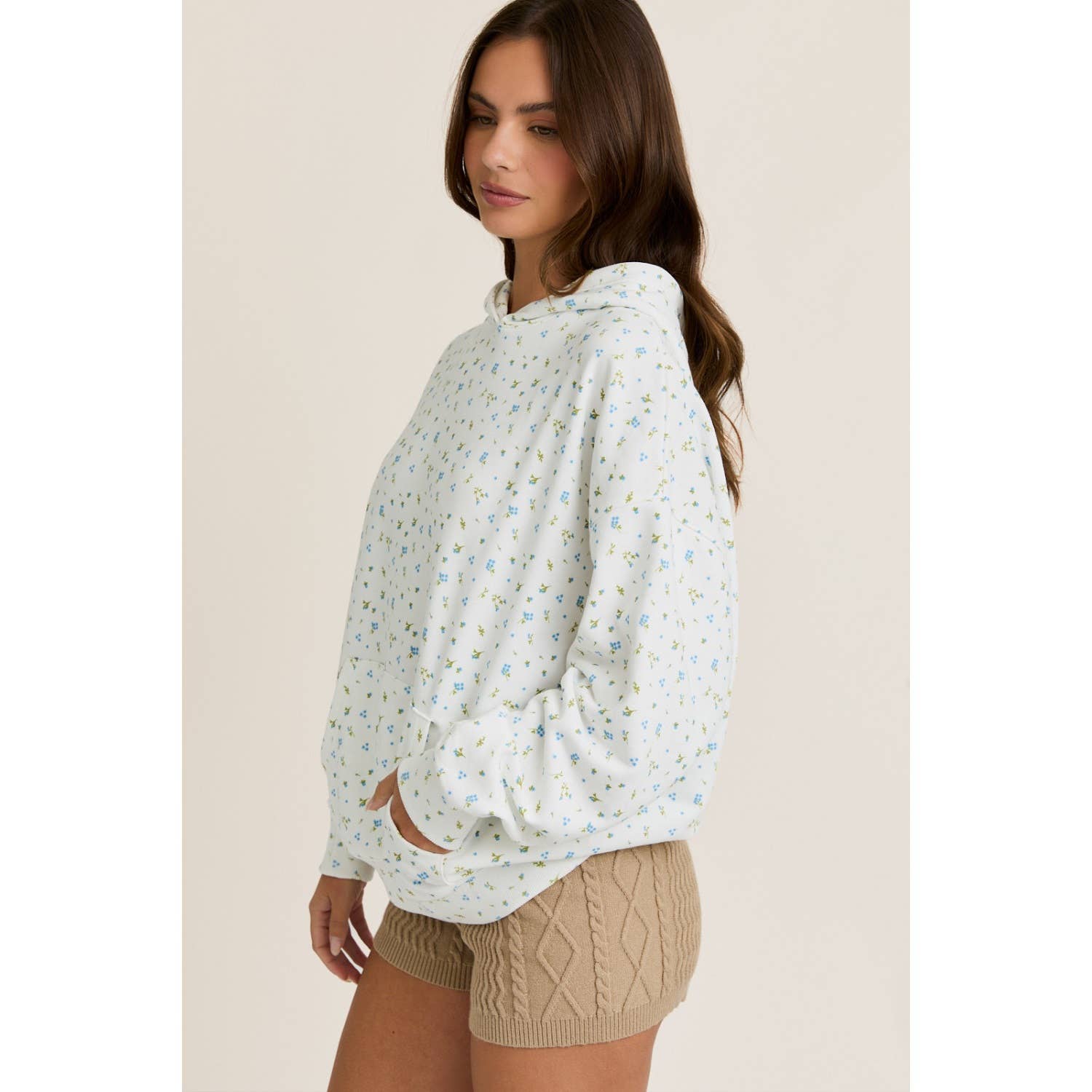 BOLD FLORAL OVERSIZED HOODIE COZY COMFY AND FULL OF PERSONAL