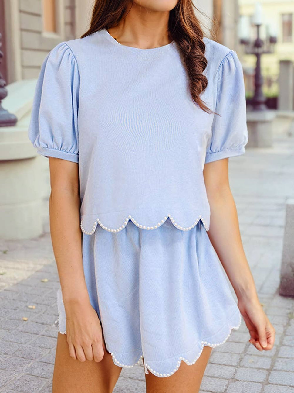 Pearl Scalloped Trim Set