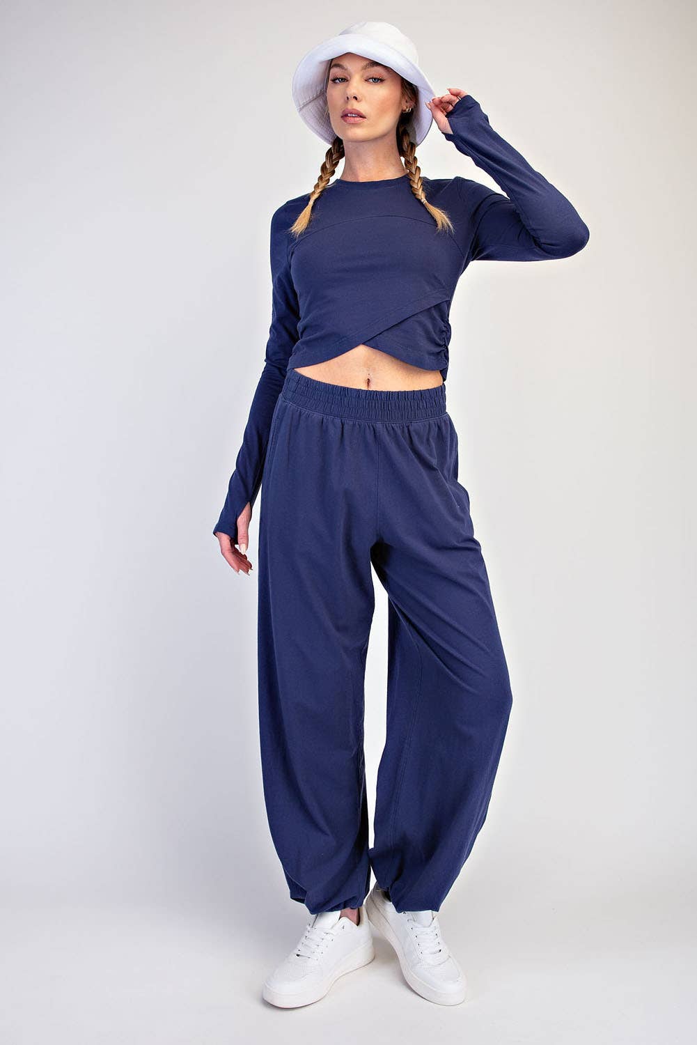 Crossover Long Sleeve Set Mocha