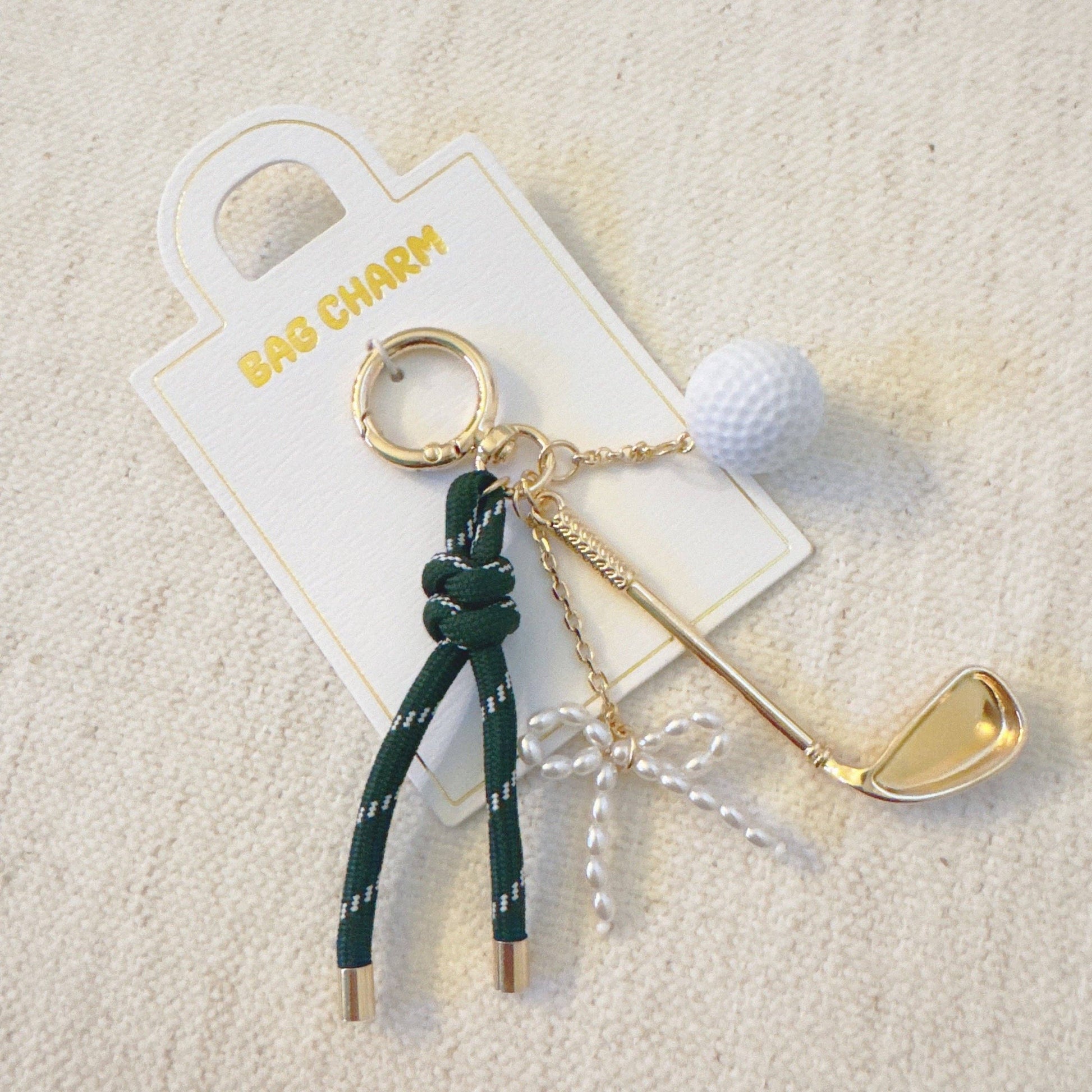 PAR TEE GOLF BAG CHARM KEYCHAIN