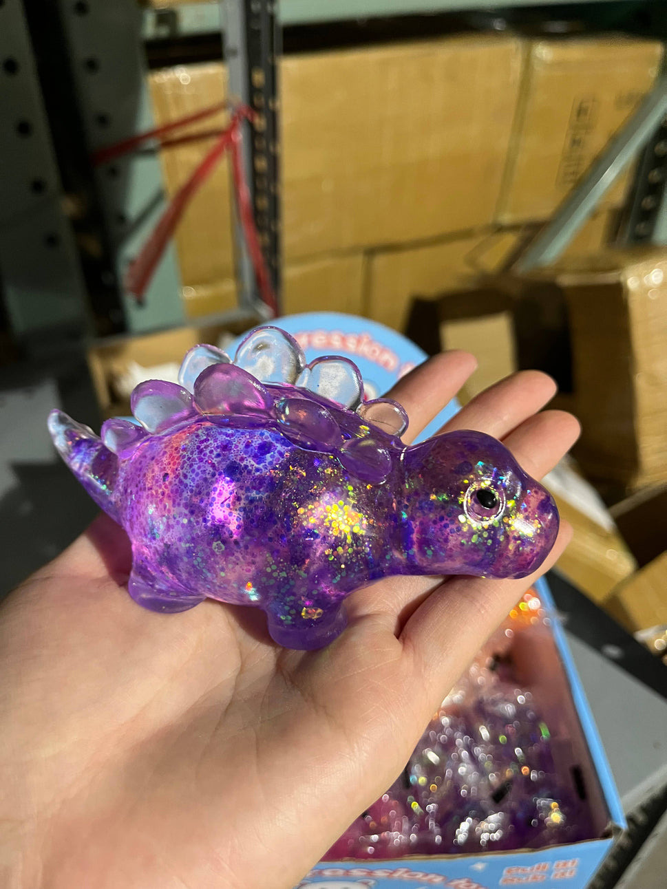 Sugar Squeeze Glitter Stegosaurus Toy | A026