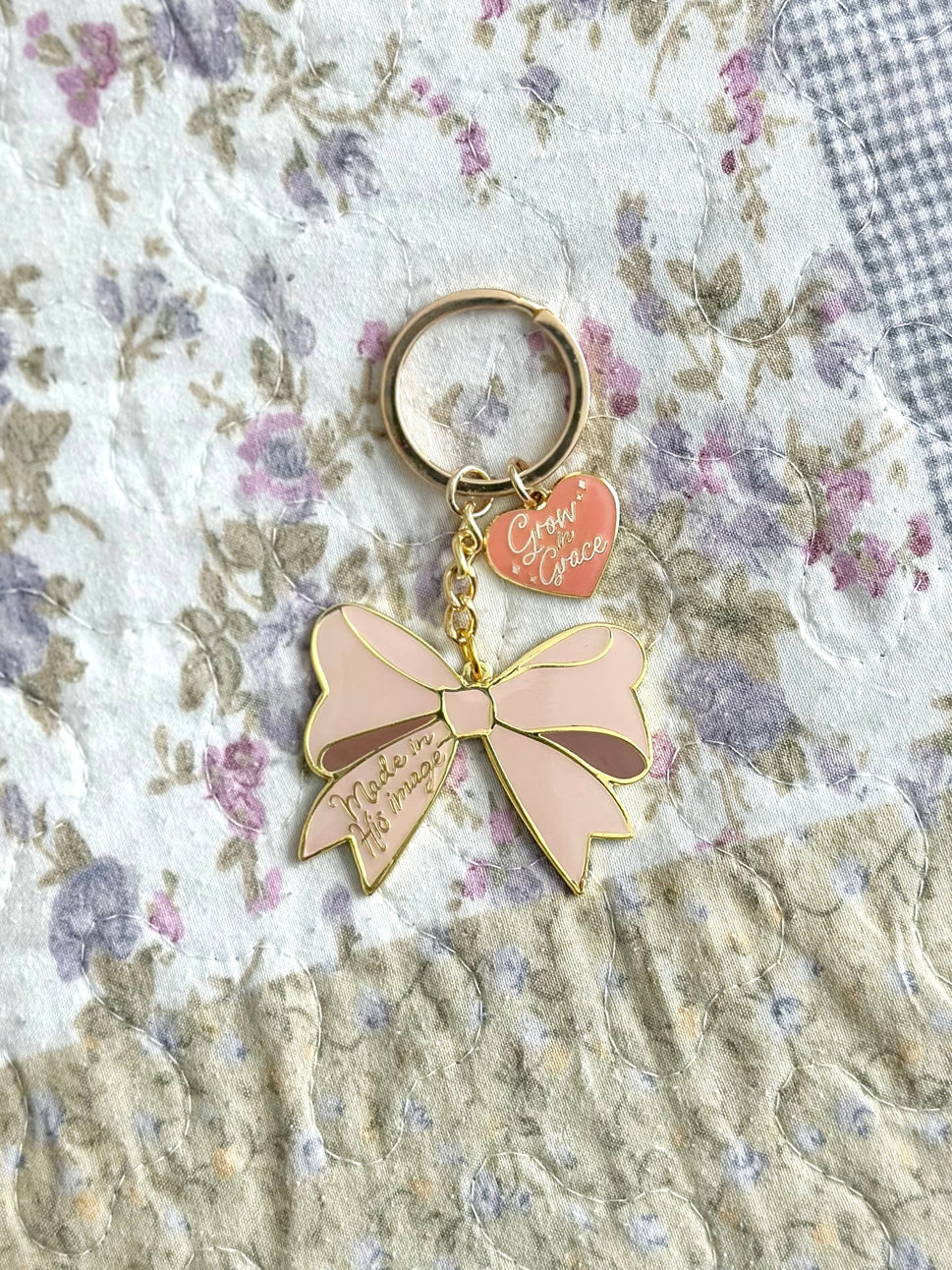 Made in His Bow Keychain