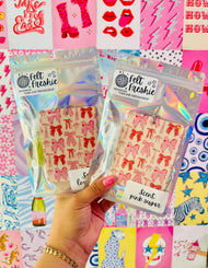 Pink Bow Coquette Felt Freshie Boutique Car Air Freshener