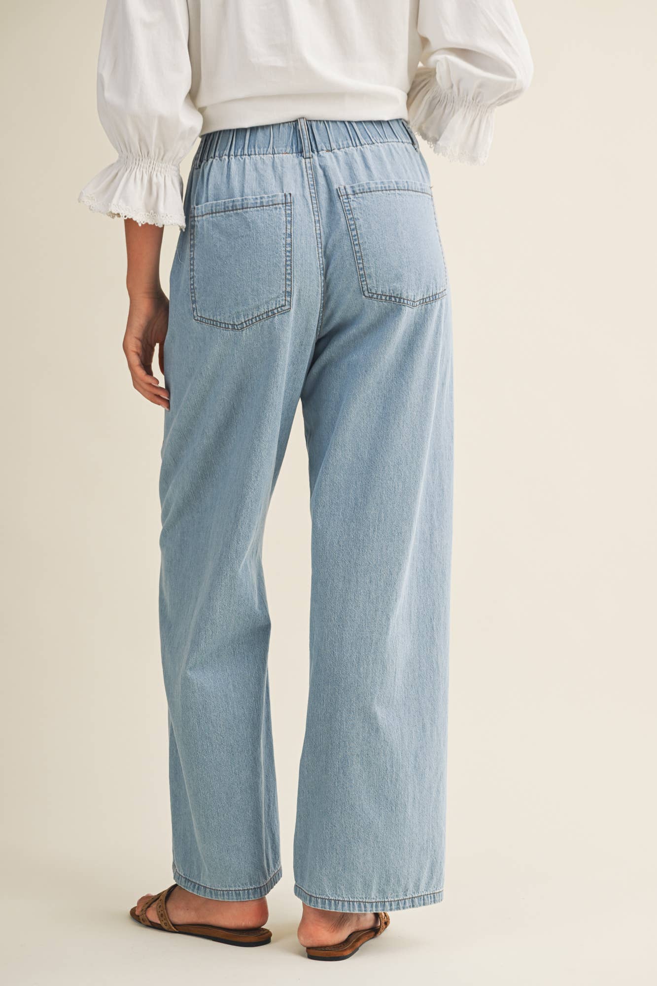 Relaxed Drawstring Denim