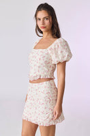 Switch *Everly Printed Eyelet Set: Ivory/Pink 3 image