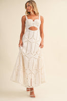 Switch ID10399 EMBROIDERED CUTWORK BUSTIER FLARE LONG DRESS 3 image