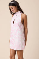 Switch LOVELY POND TURTLE NECK CUTOUT PLAIN MINI DRESS 3 image