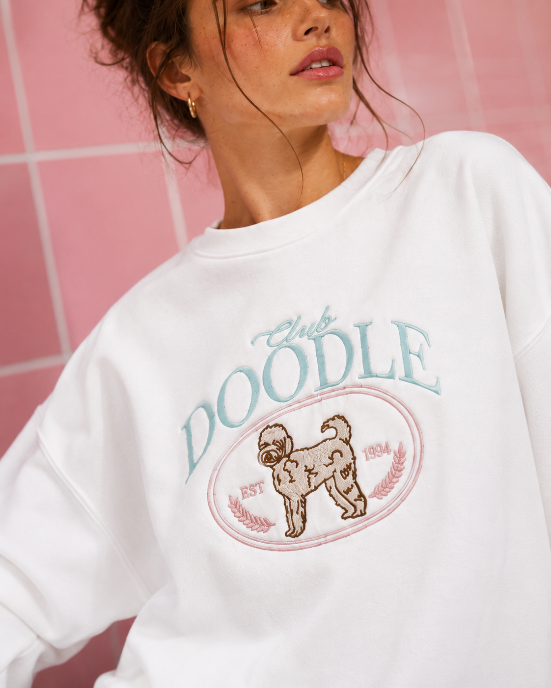 Club Doodle Embroidered Sweatshirt